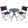 Kurtis Brampton Rattan Effect Indoor/ Outdoor Furniture Set includes Table/ 2 Chairs (3 Pieces)