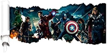 WeiHome Marvel Avengers Whole Room Decal Decor Set Spider-Man Hulk Captain America -Kids Room Wall Decal (Marvel's The Avengers)