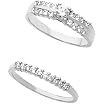 Platinum Diamond Wedding Set - 0.64 Ct.
