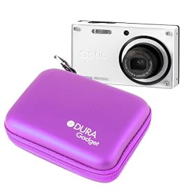 Purple Durable Camera Case For Pentax Optio RS1000 Chameleon, Optio VS20 & K-01, By DURAGADGET