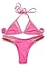 stripsky Women's Triangle Mesh Bikini Set Bathing Suit
