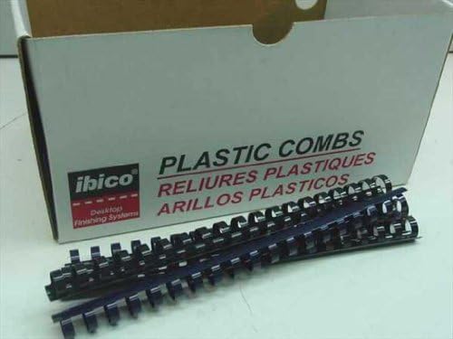 Ibico 1/4" Navy Blue 19 Ring Plastic Combs