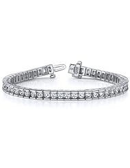 5.00 ct Ladies Round Cut Diamond Tennis Bracelet In Channel Setting