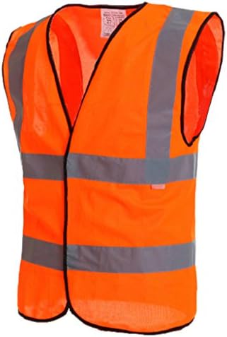 Misslo Fluorescent High Visibility Safety Vest with Reflective Strips, Red (3X Large)