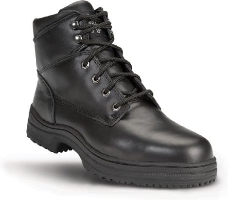 Lehigh Outfitters SlipGrips Men's Black Steel Toe Slip Resistant Work Shoe 9 0
