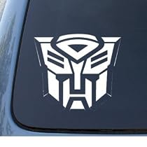 TRANSFORMERS AUTOBOT - Car, Truck, Notebook, Vinyl Decal Sticker #1036 | Vinyl Color: White