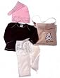 Organic Cotton 3 Piece Baby Set (Soft Pink Accents)