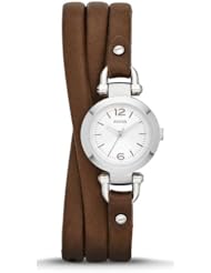 Fossil Georgia Mini Brown Leather Ladies Watch ES3455