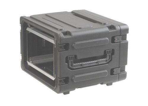 SKB 6U Shock Mount Rack with Wheels Handle TSA Trigger Latches