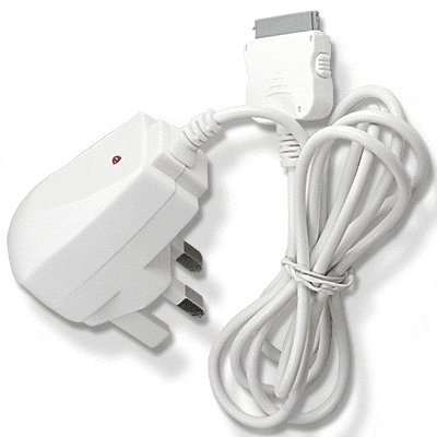 Mains Home AC Plug Battery Charger Lead Cable in White - CE Certified - Compatible with ALL Apple iPod & iPhone 3GS S 4G iPod Touch iTouch Nano Classic