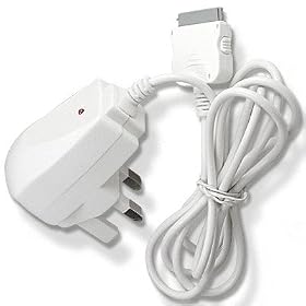 Mains Home AC Plug Battery Charger Lead Cable in White - CE Certified - Compatible with ALL Apple iPod & iPhone 3GS S 4G iPod Touch iTouch Nano Classic