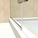 DreamLine Unidoor Plus 49 1/2 - 50 in. W x 72 in. H Frameless Hinged Shower Door in Brushed Nickel, SHDR-244957210-04