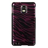 Plum Zebra Hard Case Snap On Faceplate Cover For Samsung Infuse 4G i997