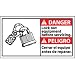 Bilingual Vinyl Sign - Danger Lock Out Equipment Before Servicing