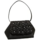 Savanna Satin Lattice with Stones Flap Shoulder Bag