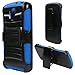 Thousand Eight(TM) For LG Volt LS740 - Hybrid Armor Stand Case With Holster and Locking Belt Clip + [FREE LCD Screen Protector Shield(Ultra Clear)+Thousand Eight (TM)Touch Screen Stylus] (H Blue)