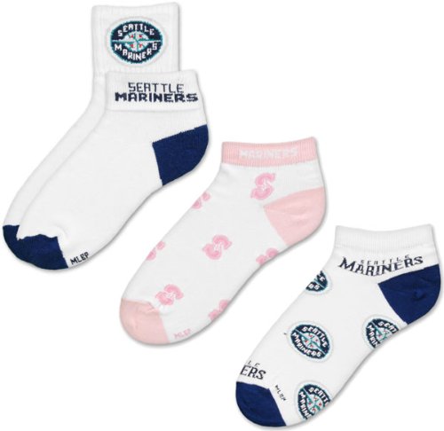 Seattle Mariners Women's 3-Pair Sock Pack