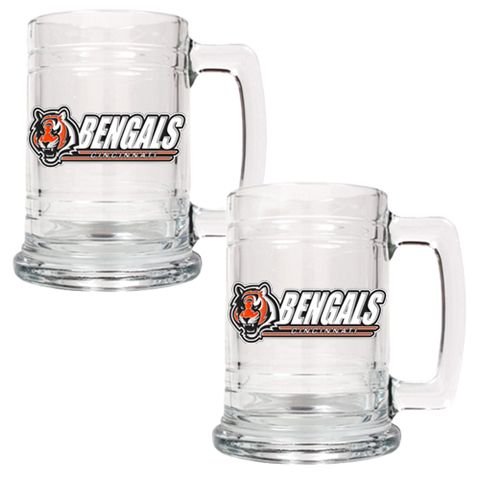 Cincinnati Bengals Set of 2 Beer Mugs