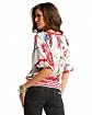 Colorburst Floral Bordered Silk Top Product Image