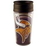 NFL Football Team Logo Vortex 16 Ounce Acrylic Travel Tumbler Glass - Minnesota Vikings