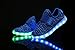 SLEVEL 16 Colors Breathable LED Light Up Shoes USB Sneakers for Kids Boys Girls(S33Blue33)