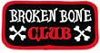 Broken Bone Club Patch Embroidered Iron-On Motorcycle Biker Emblem
