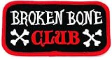 Broken Bone Club Patch Embroidered Iron-On Motorcycle Biker Emblem
