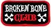 Broken Bone Club Patch Embroidered Iron-On Motorcycle Biker Emblem