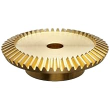 Boston Gear G487Y-G Bevel Gear, 2:1 Ratio, 0.313" Bore, 24 Pitch, 48 Teeth, 20 Degree Pressure Angle, Straight Bevel, Keyway, Brass