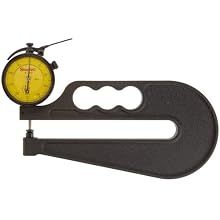 Starrett 1015MA-150 Millimeter Reading Portable Dial Indicator 1015MA-481J Thickness Gauge Without Case, 0.01mm Graduation, 10mm Range, 0-100 Dial Reading