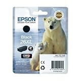 Epson 26XL / T2621 Black Original Printer Ink Cartridge for Epson XP-600 XP-605 XP-700 XP-800 - High Capacity