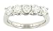 5 Stone Round Trellis Design Diamond Band 1.40cttw