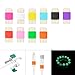 Pack of 10, Peres® Noctilucent Colorful Data Cable Saver Protector for Apple USB Lightning Cable Iphone Earphones Protector and Charging Cables for iphone / ipad , Glow in the Dark (20 X Combo)