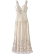 Embroidered mesh dress