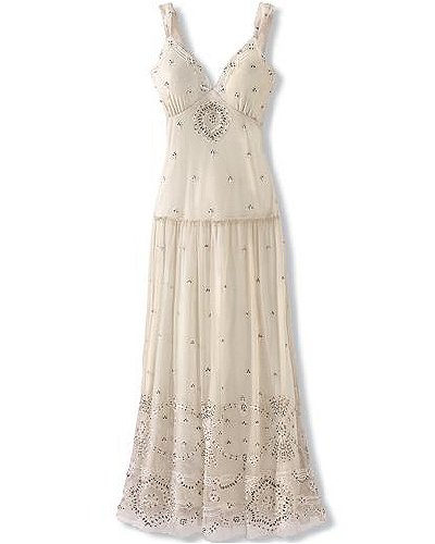 Embroidered mesh dress