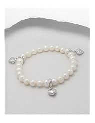Heart Stretch Bracelet In Sterling Silver