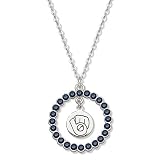 MLB Milwaukee Brewers Necklace W/ Blue Crystal Wreath