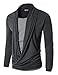 Doublju Mens Cardigan Style T-shirts