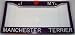 Purple Glitter I Love My Manchester Terrier License Plate Frame