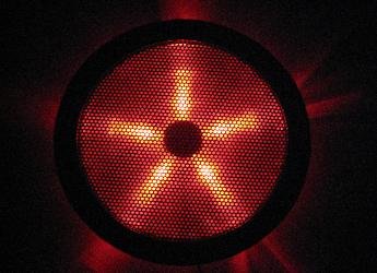 250mm Red LED Fan