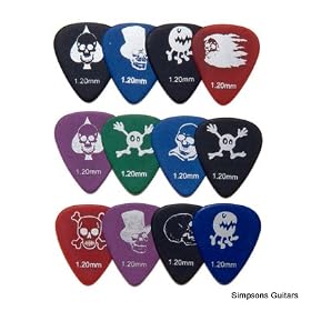 12 x SKULL MONSTER GUITAR PICKS plectrums HEAVY HARD gauge 1.2mm