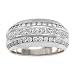 14K White Gold 1 1/4 ct. Round and Princess Cut Machine Set Diamond Wedding Band (F-G Color, VS1 Clarity)