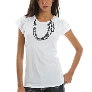 Buy Armani Exchange Faux Pearl Necklace T-Shirt by Armani Exchange
