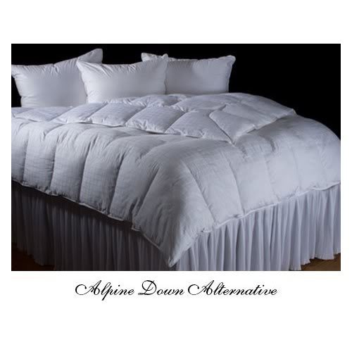 DownTown Alpine White Down Alternative Comforter , 100% Egyptian Cotton Cover, Super King Size