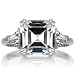 Martha's Engagement Ring - 3 Stone Asscher Cut CZ: Final Sale