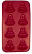 SiliconeZone Snowman Ice Cube/Chocolate Mold, Red