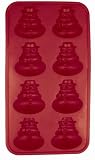 SiliconeZone Snowman Ice Cube/Chocolate Mold, Red