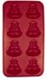 SiliconeZone Snowman Ice Cube/Chocolate Mold, Red