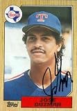 Jose Guzman Autographed/Hand Signed MLB Baseball Card (Texas Rangers) 1987 Topps #363