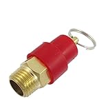 uxcell 圧力リリーフバルブ　安全弁　エアーコンプレッサーバルブ　空気圧縮機バルブ　レッド